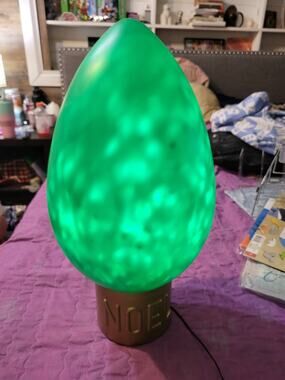 Lowes Holiday Living NOEL Green Light Bulb Like Blow Mold